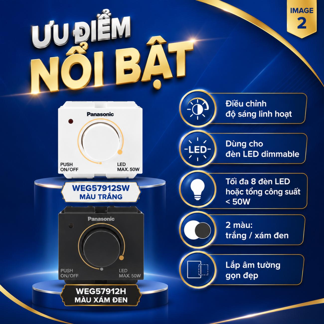 Bộ điều chỉnh độ sáng cho đèn LED Panasonic
